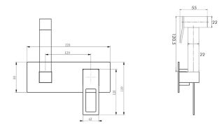 Гигиенический душ со смесителем Boheme Q 147-WG .2 белый/золото